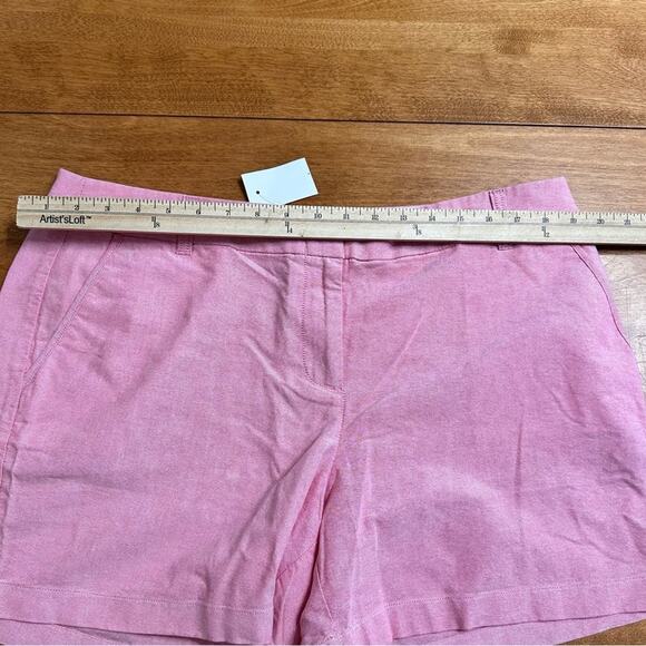 J. Crew Women’s Flat Front Shorts Size 14 City Fit 100% Cotton Pink MidRise Golf - Picture 6 of 9
